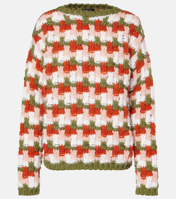 Moncler Grenoble Woven alpaca and wool-blend sweater