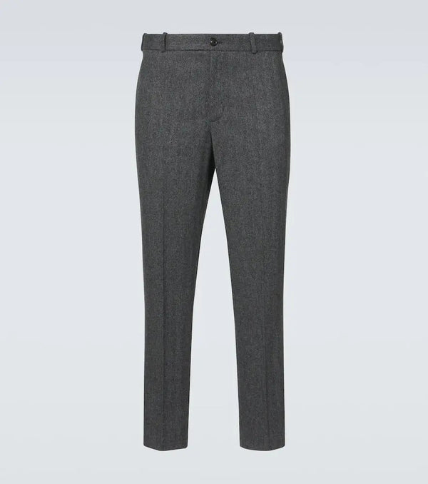 Moncler Herringbone wool-blend straight pants | LYBSTORE