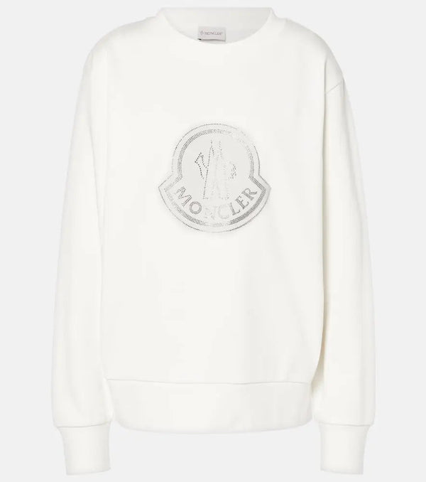 Moncler Logo cotton-blend jersey sweatshirt | LYBSTORE