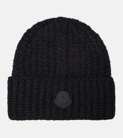 Moncler Logo wool and alpaca-blend beanie