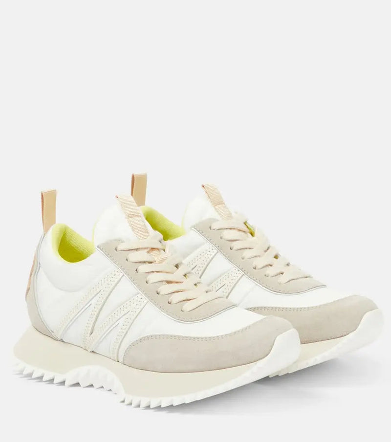 Moncler Pacey suede-trimmed sneakers