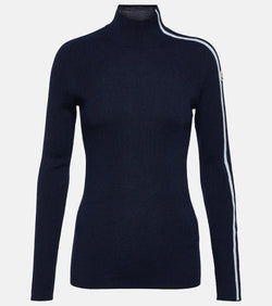 Moncler Ribbed-knit virgin wool turtleneck sweater | LYBSTORE