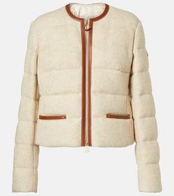 Moncler Serinde leather-trimmed down jacket