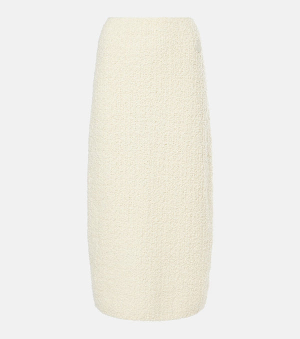 Moncler Wool-blend bouclé midi skirt