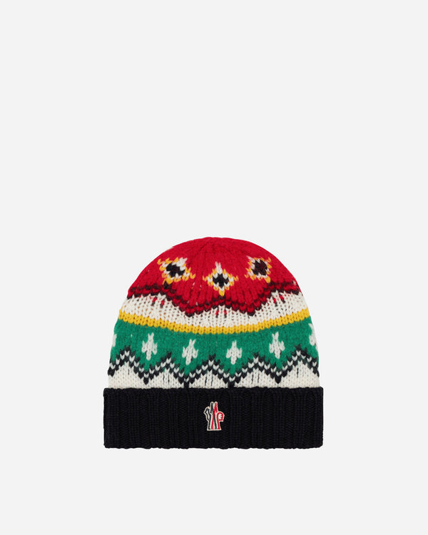 Moncler Grenoble Jacquard Wool and Alpaca Beanie Optical White