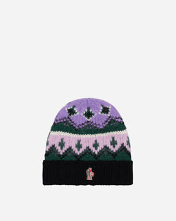 Moncler Grenoble Jacquard Wool and Alpaca Beanie Black