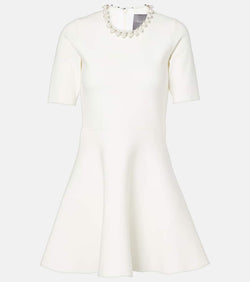 Monique Lhuillier Embellished knitted minidress | LYBSTORE