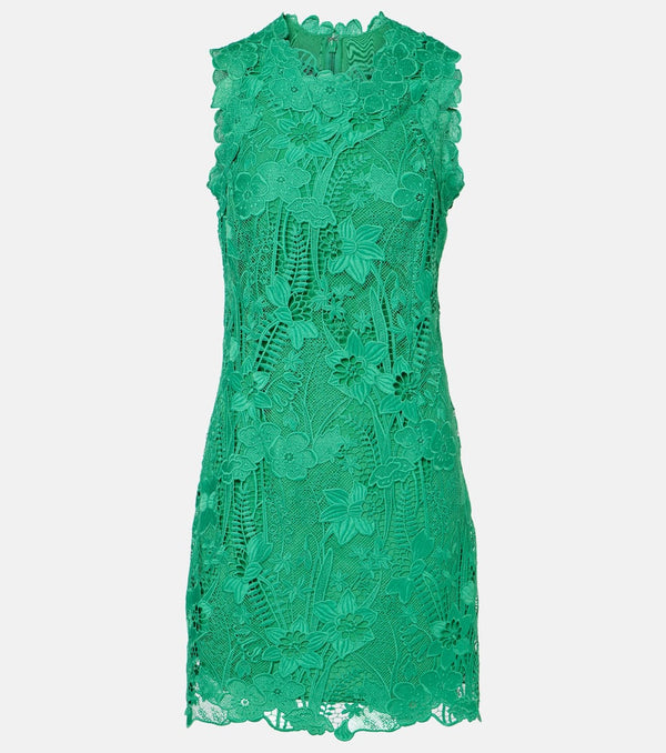 Monique Lhuillier Floral lace minidress