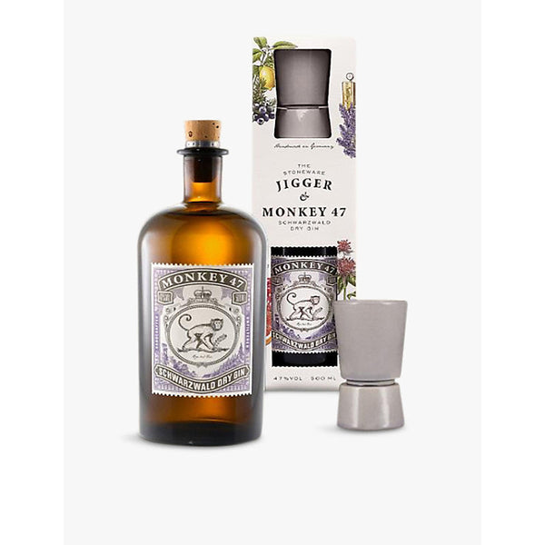 Monkey 47 Schwartzwald dry gin and jigger gift set 500ml