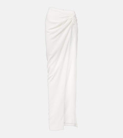 Mônot Asymmetric crêpe maxi skirt