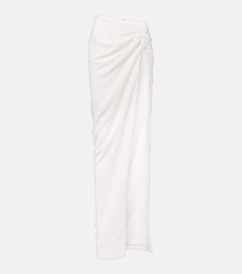 Mônot Asymmetric crêpe maxi skirt