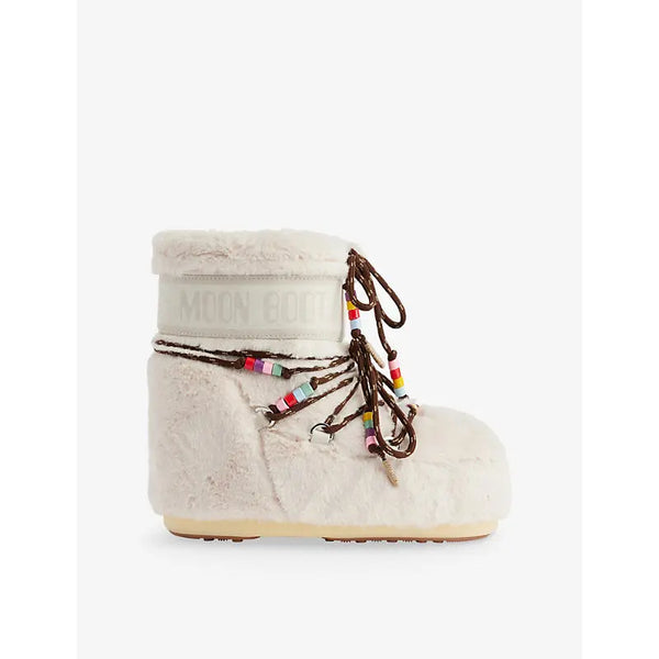 Moon Boot Icon Low faux-fur and suede snow boots