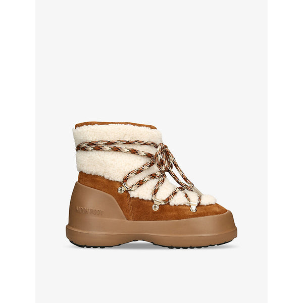 Womens Moon Boot Luna lace-up shearling ankle boots