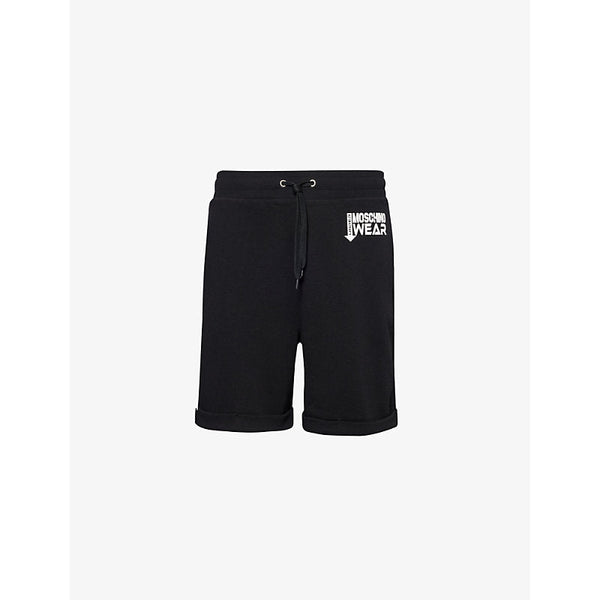 Mens Moschino Logo-print cotton-jersey shorts