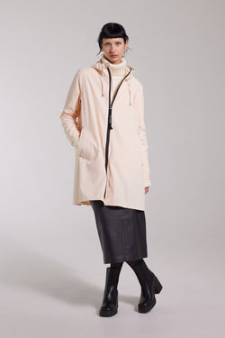 Mosebacke Lightweight Matte Zip Raincoat Peach