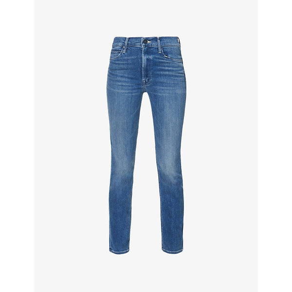  Mother Dazzler straight-leg mid-rise stretch-denim jeans