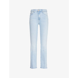 Mother The Insider Sneak straight-leg mid-rise jeans