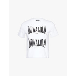  Mowalola Brand-print regular-fit stretch-cotton T-shirt