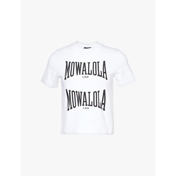  Mowalola Brand-print regular-fit stretch-cotton T-shirt