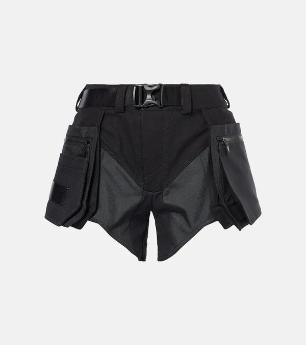 Mugler Belted cotton cargo shorts | LYBSTORE