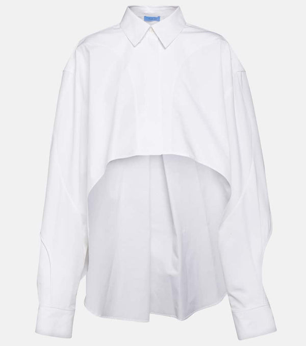 Mugler Draped cotton poplin shirt