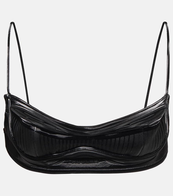 Mugler Embossed latex bralette