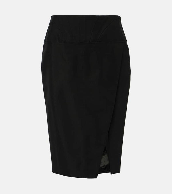 Mugler High-rise pencil skirt