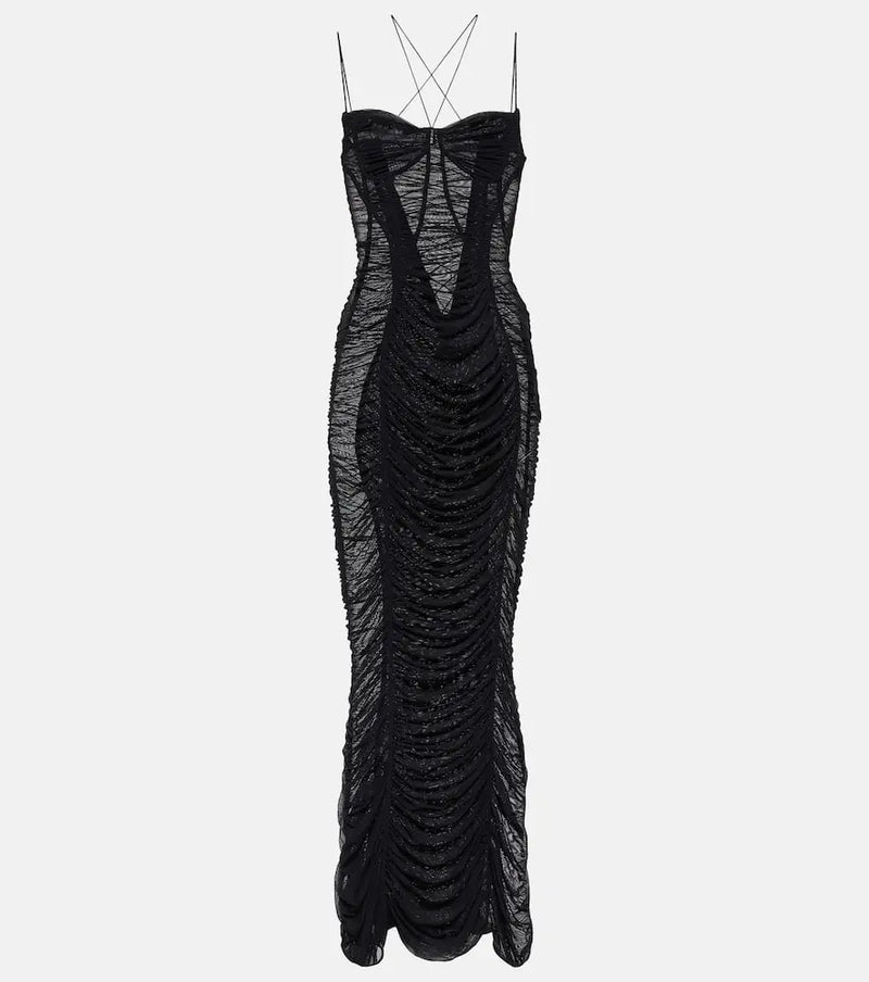 Mugler Mesh maxi dress | LYBSTORE