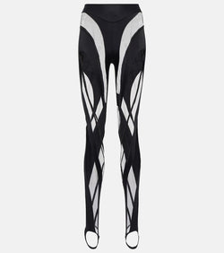 Mugler Paneled stirrup leggings