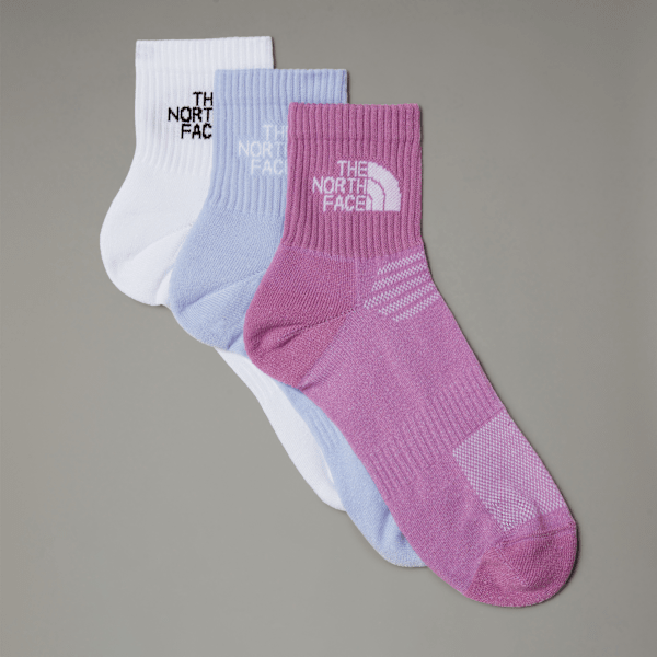 The North Face Multi Sport Cushion 1/4 Socks Tnf White-purple Mint-vibrant Verbena