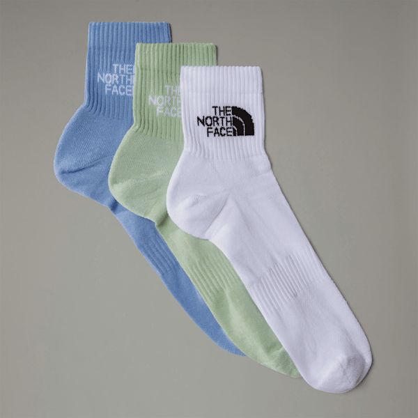 The North Face Multi Sport Cushion 1/4 Socks Tnf White-misty Sage-steel Blue | LYBSTORE