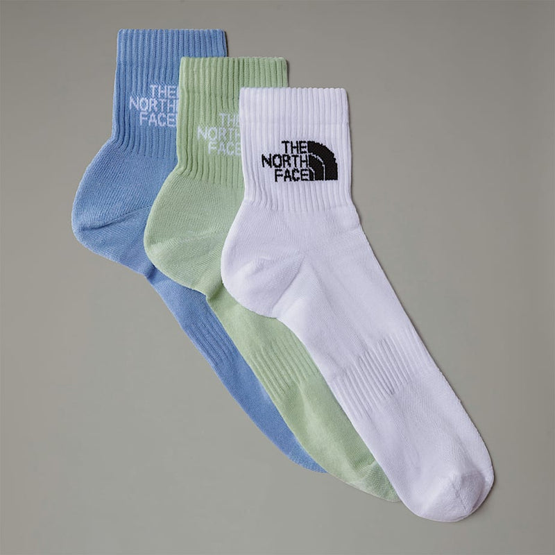 The North Face Multi Sport Cushion 1/4 Socks Tnf White misty Sage steel Blue