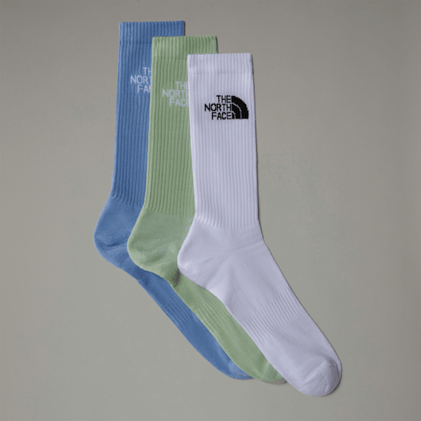 The North Face Multi Sport Cushion Crew Socks Tnf White-misty Sage-steel Blue | LYBSTORE