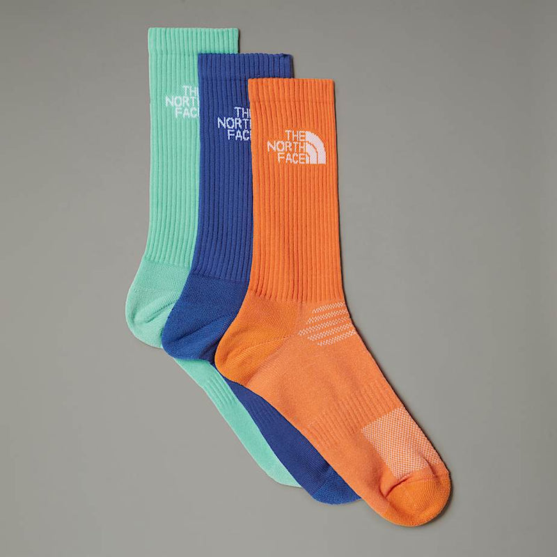 The North Face Multi Sport Cushion Crew Socks Papaya bright Foam indigo Plum
