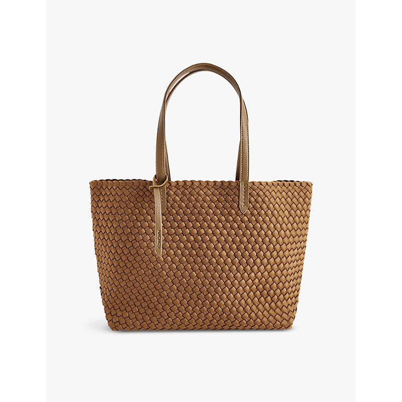 Womens Naghedi Jet Setter small woven tote bag