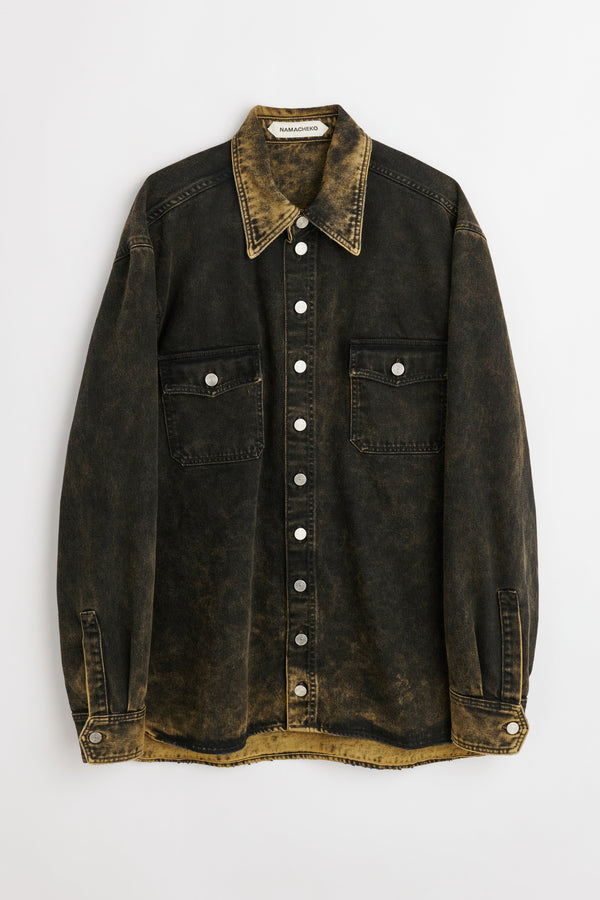 Namacheko Hank Denim Shirt Black Mustard