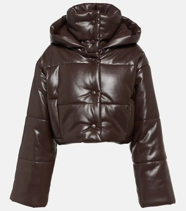 Nanushka Aveline faux leather puffer jacket | LYBSTORE