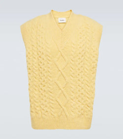 Nanushka Cable-knit wool-blend sweater vest