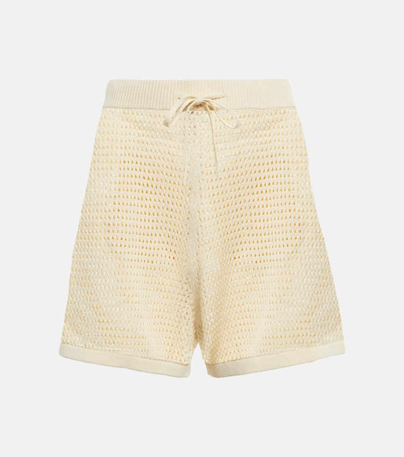 Nanushka Jael crochet cotton-blend shorts