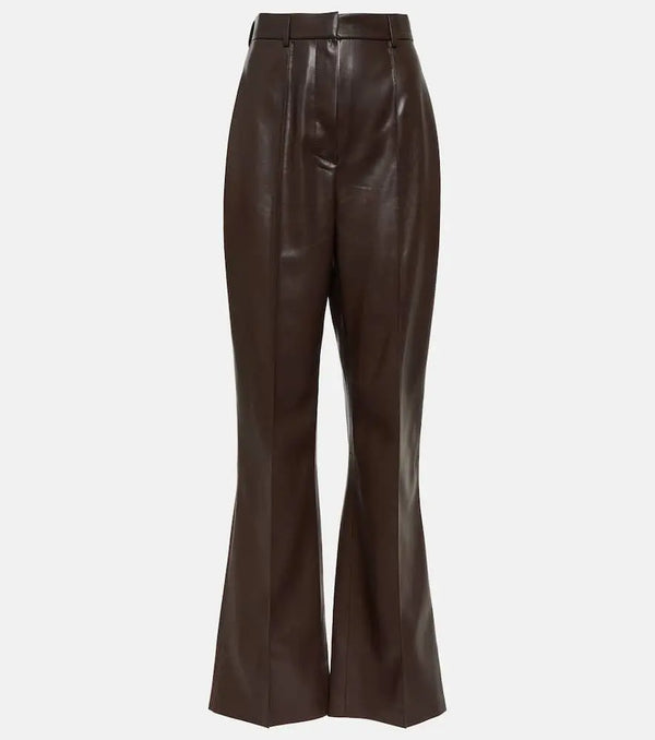 Nanushka Leena faux leather flared pants | LYBSTORE