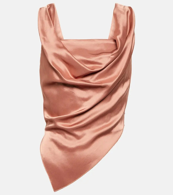 Nanushka Petra draped satin top | LYBSTORE