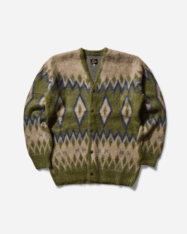 Needles Men s Diamond Mohair Cardigan Olive