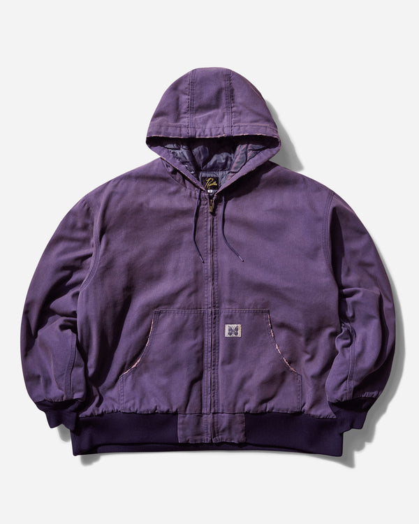 Needles Men s Zipped Work Hoodie Purple