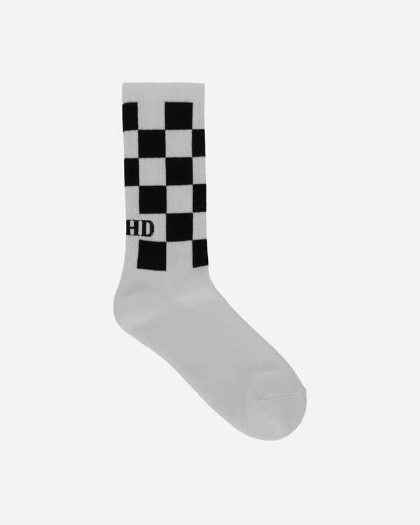 Neighborhood Checker Socks White