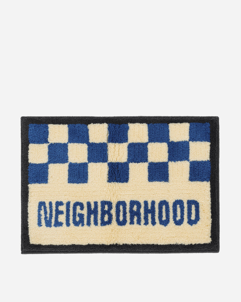 Neighborhood Gallery 1950 Checker Rug Mat Blue