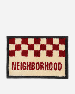 Neighborhood Gallery 1950 Checker Rug Mat Red