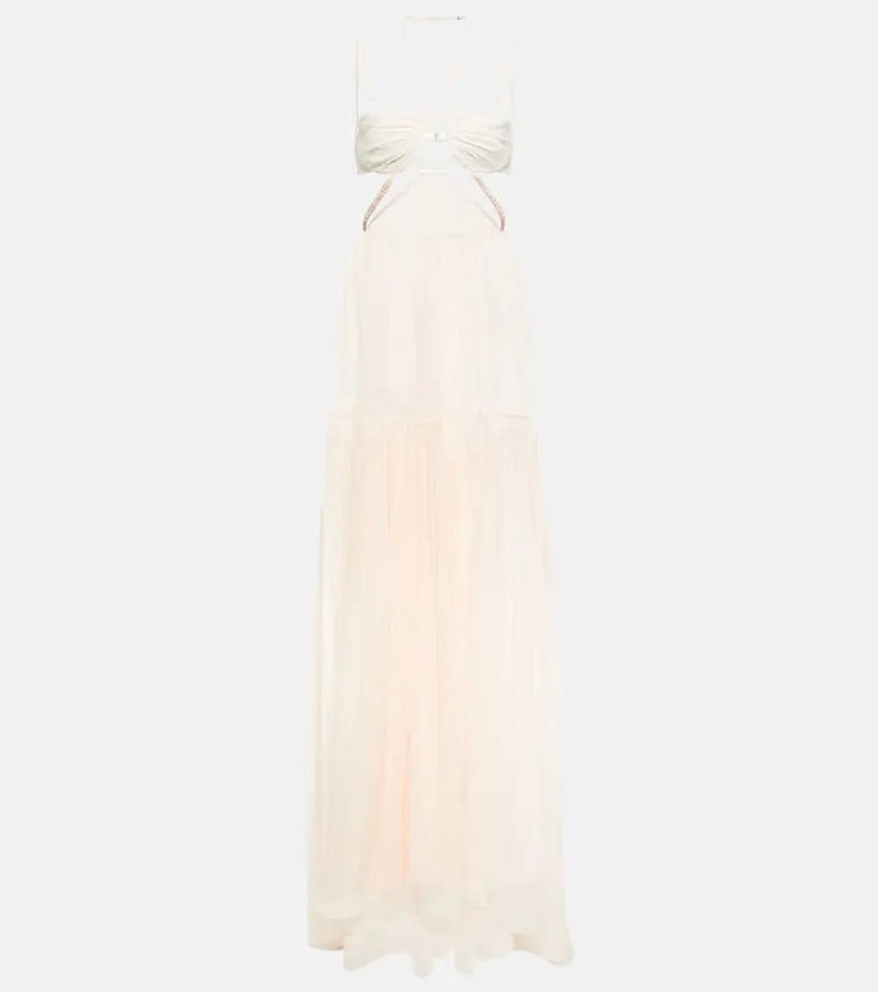 Nensi Dojaka Bridal silk chiffon gown | LYBSTORE