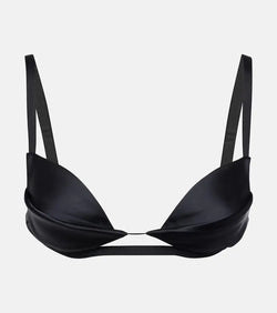 Nensi Dojaka Double Petal satin bra top | LYBSTORE