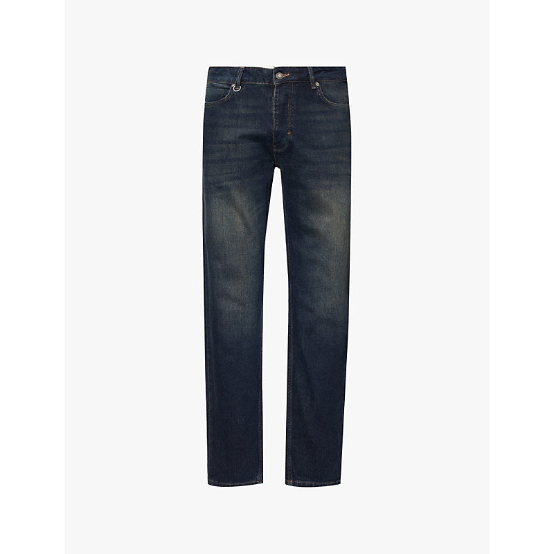 Neuw Ray brand-patch straight-leg regular-fit stretch-denim jeans | LYBSTORE