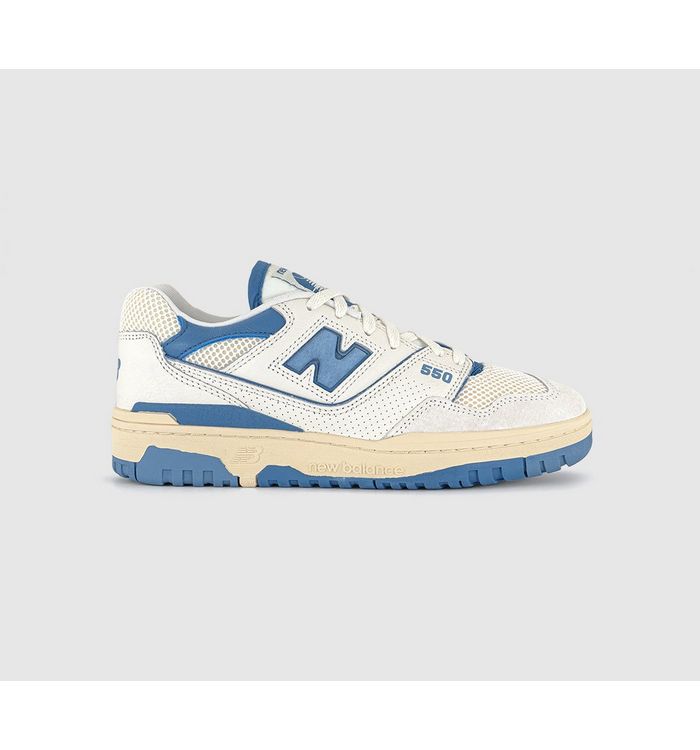 New Balance BB550 Trainers White Blue Mesh